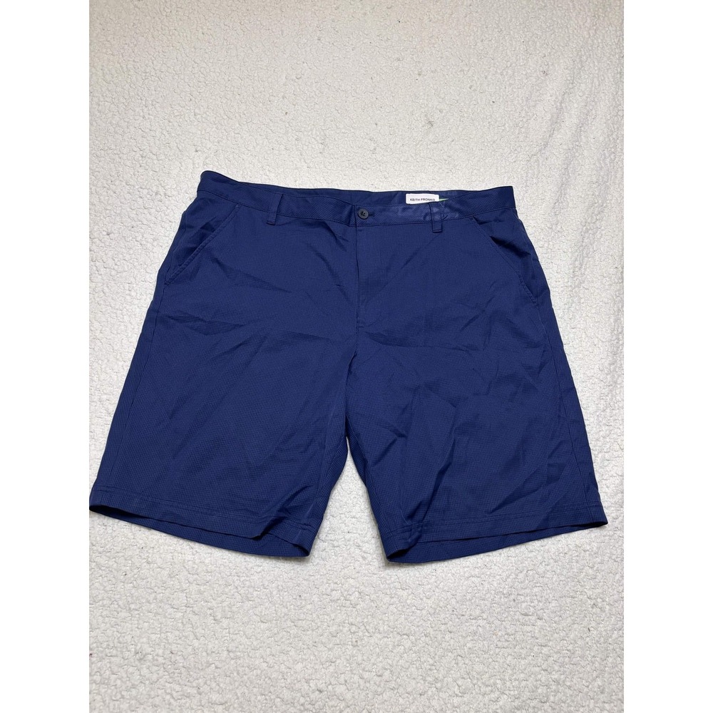IZOD Men Shorts 42 Golf Shorts Blue 100% Polyester Solid Woven 10.5 In Regular